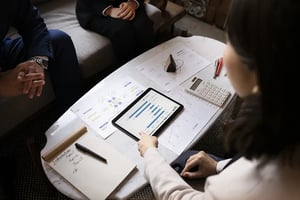 business-people-working-with-ipad-high-angle
