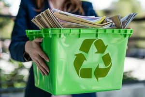 woman-holding-green-recycling-bin-with-recyclable-paper-park-recycling-concept copy