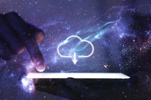 cloud-network-hand-using-phone-technology-remix-galaxy